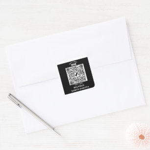 Honigbiene Vintage Familienname und Rücksendeadr Quadratischer Aufkleber