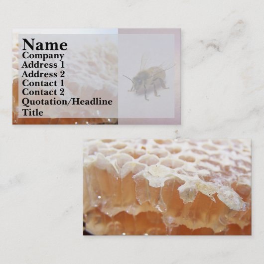 Honigbiene Visitenkarte (Vorne/Hinten)