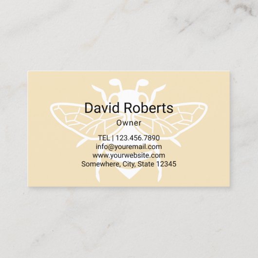 Honigbiene Visitenkarte (Rückseite)