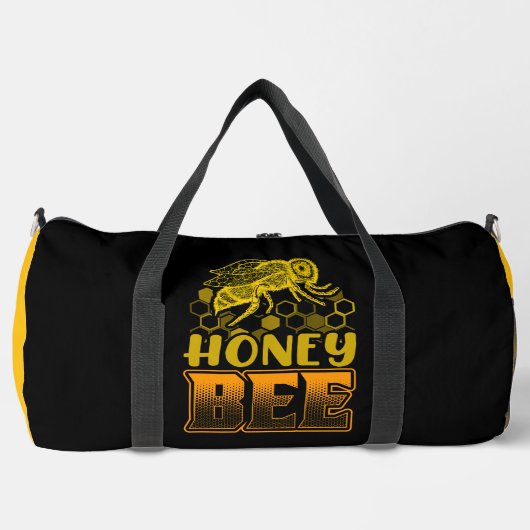 Honigbiene Waben Grafik Duffle Bag (Vorderseite)