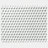 Honigbiene (weiß) - Flauschdecke Fleecedecke (Vorderseite (Horizontal))