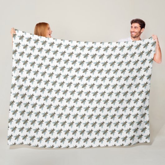 Honigbiene (weiß) - Fleece Blanket (Beispiel)