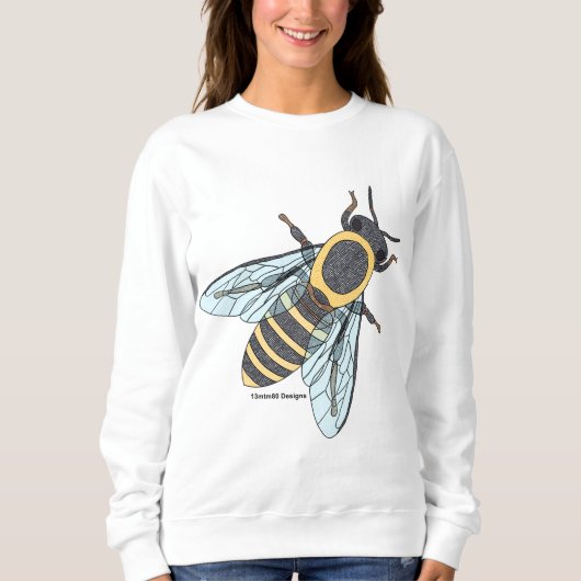 Honigbiene (weiß) - Women's Basic Sweatshirt (Vorderseite)