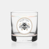 Honigbiene Whiskyglas (Rückseite)