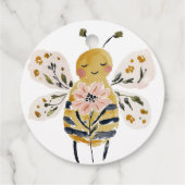 Honigbiene Wildblumen Dankeschön-Tags Geschenkanhänger (Rückseite)