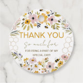 Honigbiene Wildblumen Dankeschön-Tags Geschenkanhänger (Vorderseite)