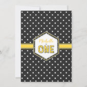 Honigbiene zum ersten Geburtstag Einladung (Rückseite)