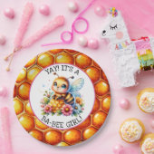 Honigbiene zum Thema Girl's Baby Shower Pappteller (Party)