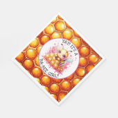 Honigbiene zum Thema Girl's Baby Shower Serviette (Ecke)