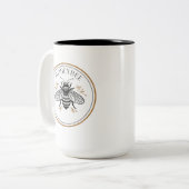 Honigbiene Zweifarbige Tasse (Vorderseite Links)