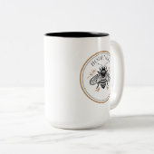 Honigbiene Zweifarbige Tasse (VorderseiteRechts)