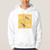 Honigbienen auf hellen Honigwabenmustern Hoodie (Vorderseite)