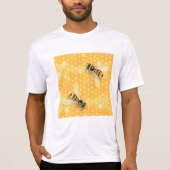 Honigbienen auf hellen Honigwabenmustern T-Shirt (Vorderseite)