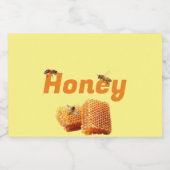 Honigbienen auf Honeycomb Food Label Set Lebensmitteletikett (Einzelnes Label)