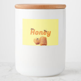 Honigbienen auf Honeycomb Food Label Set Lebensmitteletikett