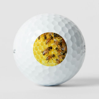 Honigbienen auf Honeycomb Golfball