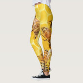 Honigbienen auf Honeycomb Leggings (Links)