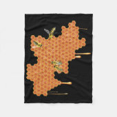 Honigbienen auf Honigwabenrüben, Honig, Biene Fleecedecke (Vorderseite)