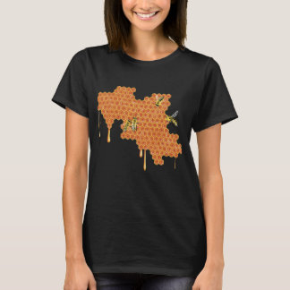 Honigbienen auf Honigwabenrüben, Honig, Biene T-Shirt