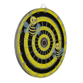 Honigbienen auf schwarzen und gelben Kreisläufen Dartscheibe (Vorderseite Links)