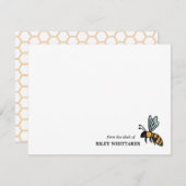 Honigbienen aus dem Schreibtisch Mitteilungskarte (Vorne/Hinten)