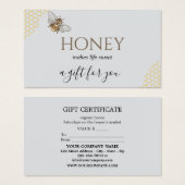 Honigbienen-Bauernmarkt-Geschenkgutschein (Vorne & Hinten)