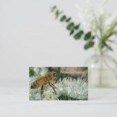 Honigbienen-Bestäubungs-Visitenkarte Visitenkarte (Stehend Vorderseite)