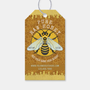 Honigbienen-Bienenhaus-Honig-Glas etikettiert   Geschenkanhänger