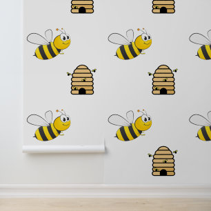 Honigbienen & Bienenstockdesign Tapete