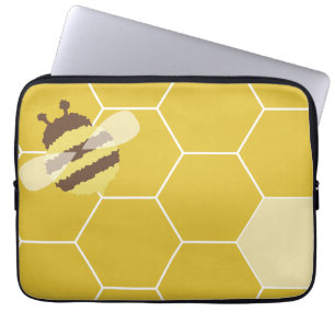 Honigbienen-Bienenwaben-Muster-Laptop-Computer Laptopschutzhülle