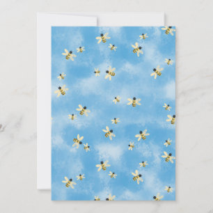 Honigbienen & Blue Skies Blank Wedding Einladung