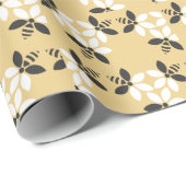 Honigbienen-Blume Geschenkpapier (Rolleneckpunkt)