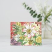 Honigbienen-Blume Sommer-Gartenollinatoren Postkarte (Stehend Vorderseite)