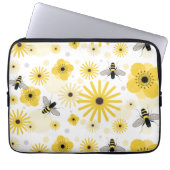Honigbienen-Blumen u. Laptopschutzhülle (Vorderseite)