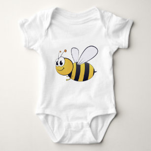 Honigbienen-Cartoon/Clipart Jersey Bodysuit Baby Strampler