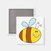 Honigbienen-Cartoon Magnet (Vorderseite/Rückseite)