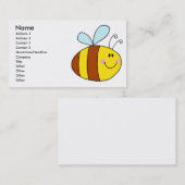 Honigbienen-Cartoon Visitenkarte (Vorne/Hinten)