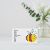 Honigbienen-Cartoon Visitenkarte (Stehend Vorderseite)