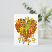 Honigbienen der Liebe Postkarte (Stehend Vorderseite)