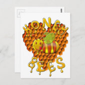 Honigbienen der Liebe Postkarte (Vorne/Hinten)