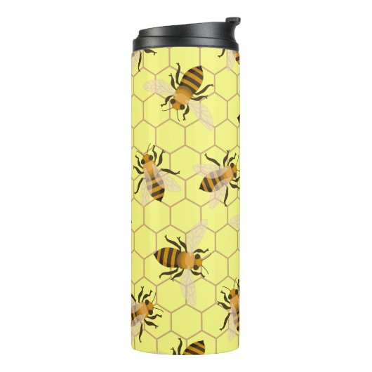 Honigbienen, die Bienen Gerettet, Bienenkultur Thermosbecher (Nach links gedreht)