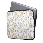 Honigbienen, Feen- und Baby-Bienen im nahtlosen Mu Laptopschutzhülle (Vorderseite Links)