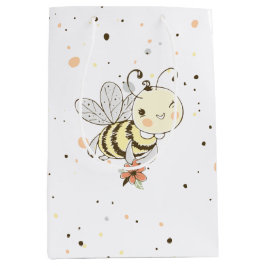 Honigbienen, Feen- und Baby-Bienen im nahtlosen Mu Mittlere Geschenktüte