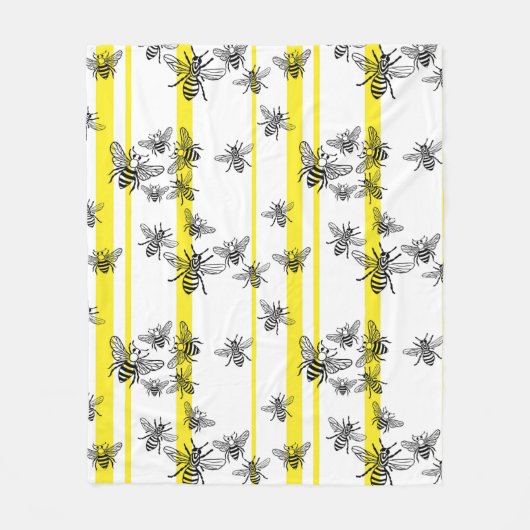 Honigbienen! Fleecedecke. Fleecedecke (Vorderseite)
