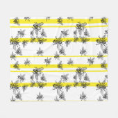 Honigbienen! Fleecedecke. Fleecedecke (Vorderseite (Horizontal))
