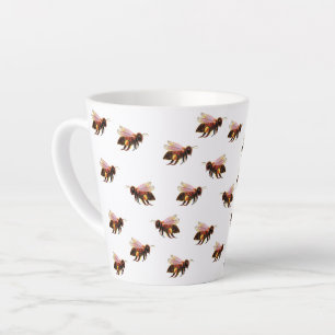 Honigbienen fliegen kleine Latte-Tasse Milchtasse