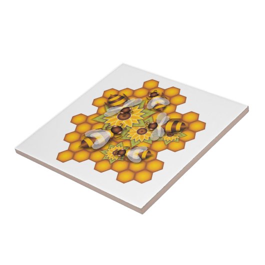 Honigbienen Fliese (Seite)