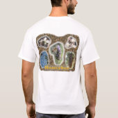 Honigbienen-Foto-Collage auf hinterem w/Pocket T-Shirt (Rückseite)