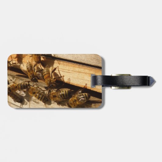 Honigbienen Gepäckanhänger (Rückseite horizontal)
