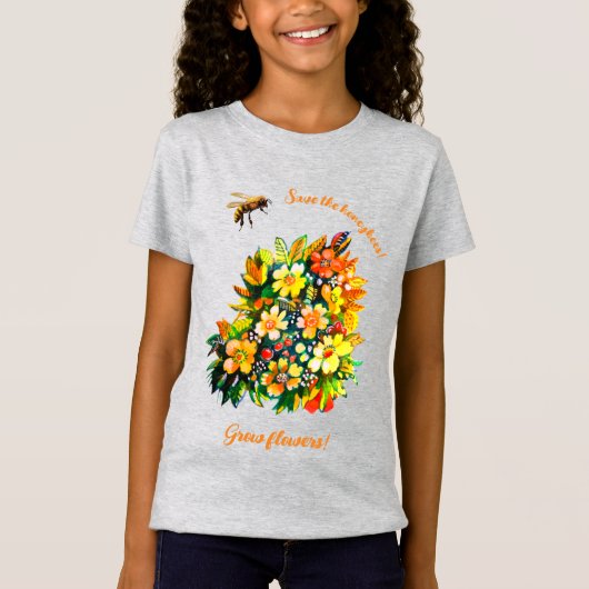 Honigbienen gerettet, Blume anbauen T-Shirt (Vorderseite)